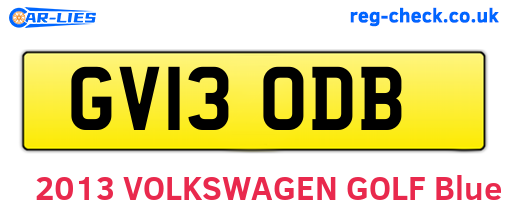GV13ODB are the vehicle registration plates.