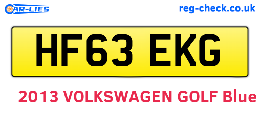 HF63EKG are the vehicle registration plates.