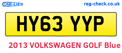 HY63YYP are the vehicle registration plates.