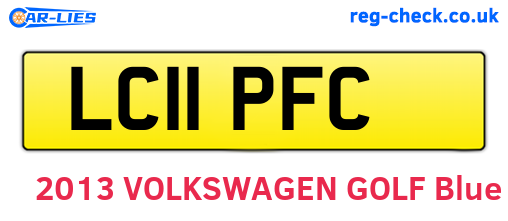 LC11PFC are the vehicle registration plates.