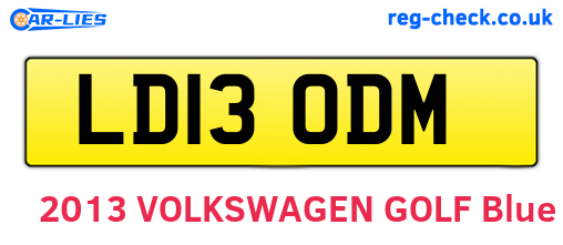 LD13ODM are the vehicle registration plates.