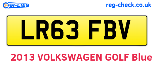 LR63FBV are the vehicle registration plates.