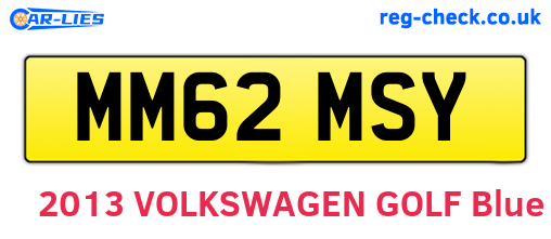 MM62MSY are the vehicle registration plates.