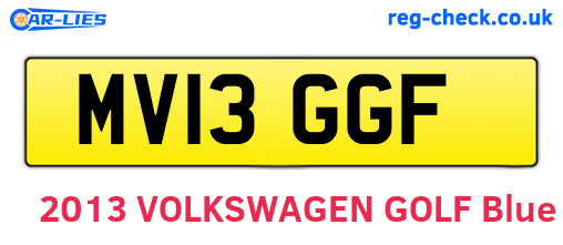 MV13GGF are the vehicle registration plates.