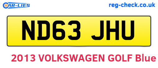 ND63JHU are the vehicle registration plates.