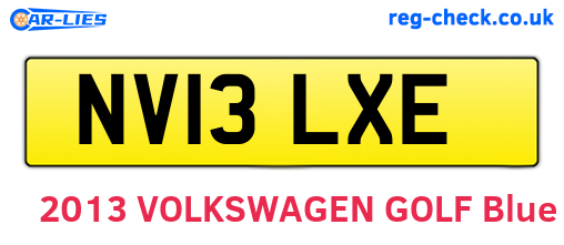 NV13LXE are the vehicle registration plates.