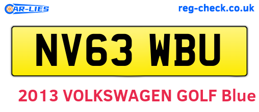 NV63WBU are the vehicle registration plates.