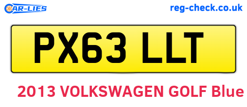 PX63LLT are the vehicle registration plates.