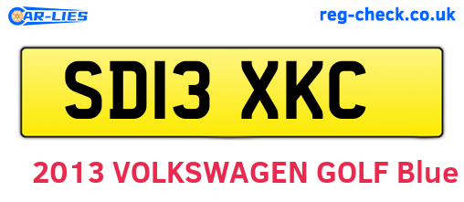 SD13XKC are the vehicle registration plates.