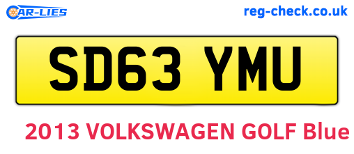 SD63YMU are the vehicle registration plates.
