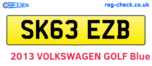 SK63EZB are the vehicle registration plates.