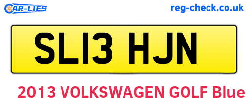 SL13HJN are the vehicle registration plates.