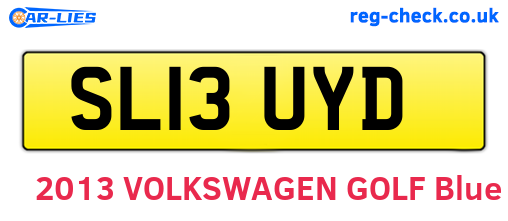 SL13UYD are the vehicle registration plates.
