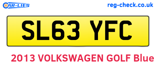 SL63YFC are the vehicle registration plates.