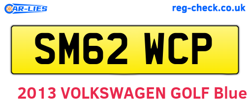 SM62WCP are the vehicle registration plates.