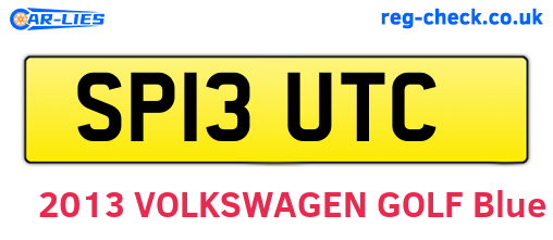 SP13UTC are the vehicle registration plates.