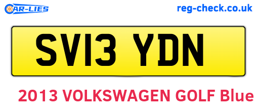 SV13YDN are the vehicle registration plates.