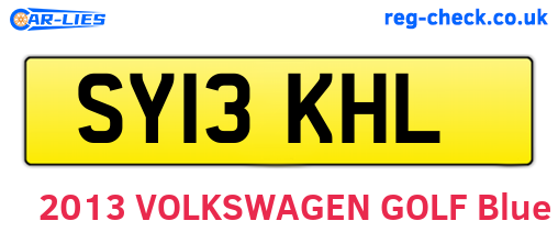 SY13KHL are the vehicle registration plates.