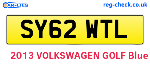 SY62WTL are the vehicle registration plates.
