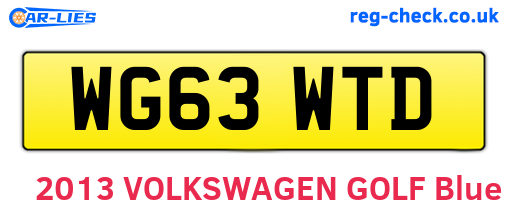 WG63WTD are the vehicle registration plates.