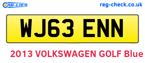 WJ63ENN are the vehicle registration plates.