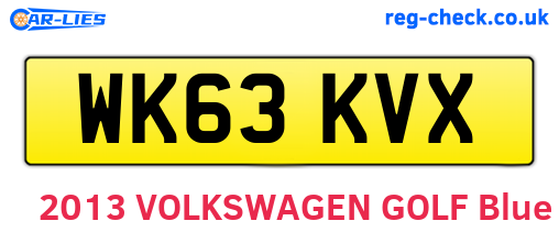 WK63KVX are the vehicle registration plates.