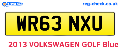 WR63NXU are the vehicle registration plates.