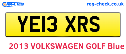 YE13XRS are the vehicle registration plates.