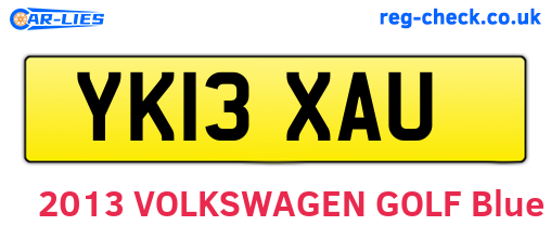YK13XAU are the vehicle registration plates.