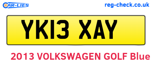 YK13XAY are the vehicle registration plates.