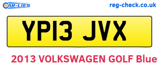 YP13JVX are the vehicle registration plates.