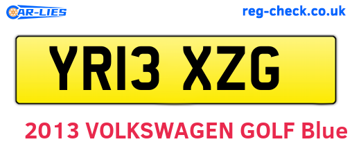 YR13XZG are the vehicle registration plates.