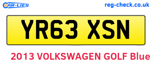 YR63XSN are the vehicle registration plates.