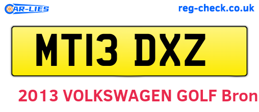 MT13DXZ are the vehicle registration plates.