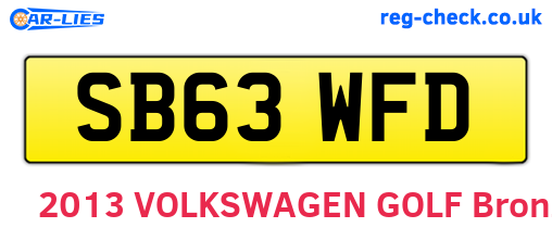 SB63WFD are the vehicle registration plates.