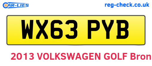 WX63PYB are the vehicle registration plates.