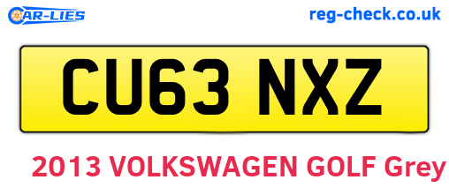 CU63NXZ are the vehicle registration plates.