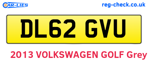 DL62GVU are the vehicle registration plates.