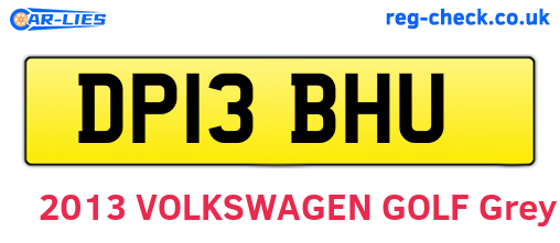 DP13BHU are the vehicle registration plates.
