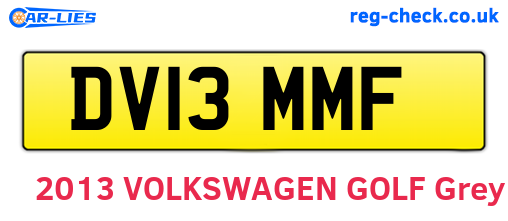 DV13MMF are the vehicle registration plates.