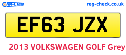 EF63JZX are the vehicle registration plates.