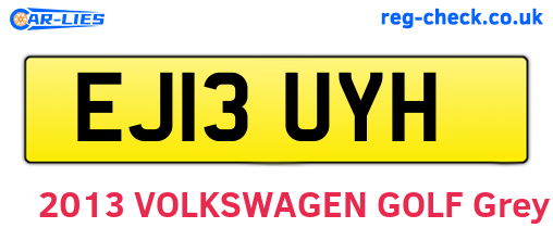 EJ13UYH are the vehicle registration plates.