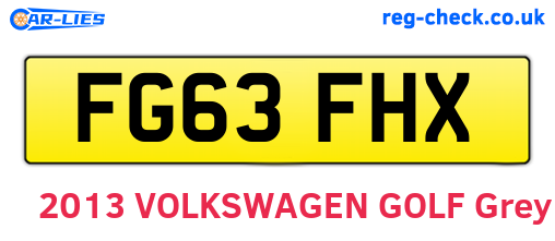 FG63FHX are the vehicle registration plates.