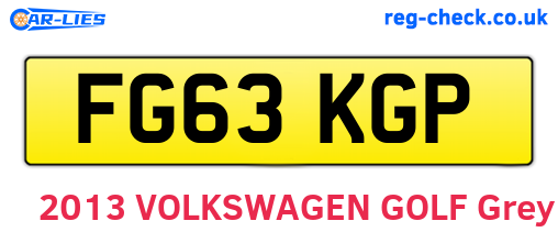 FG63KGP are the vehicle registration plates.