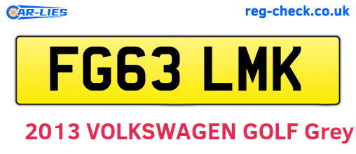 FG63LMK are the vehicle registration plates.