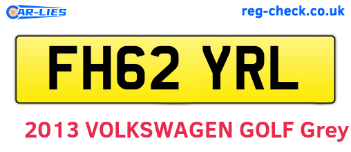 FH62YRL are the vehicle registration plates.