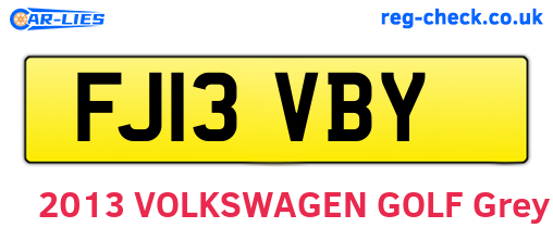 FJ13VBY are the vehicle registration plates.