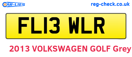 FL13WLR are the vehicle registration plates.