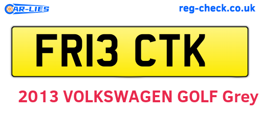FR13CTK are the vehicle registration plates.