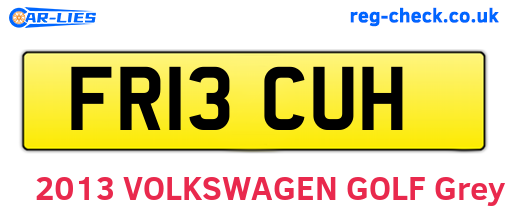FR13CUH are the vehicle registration plates.